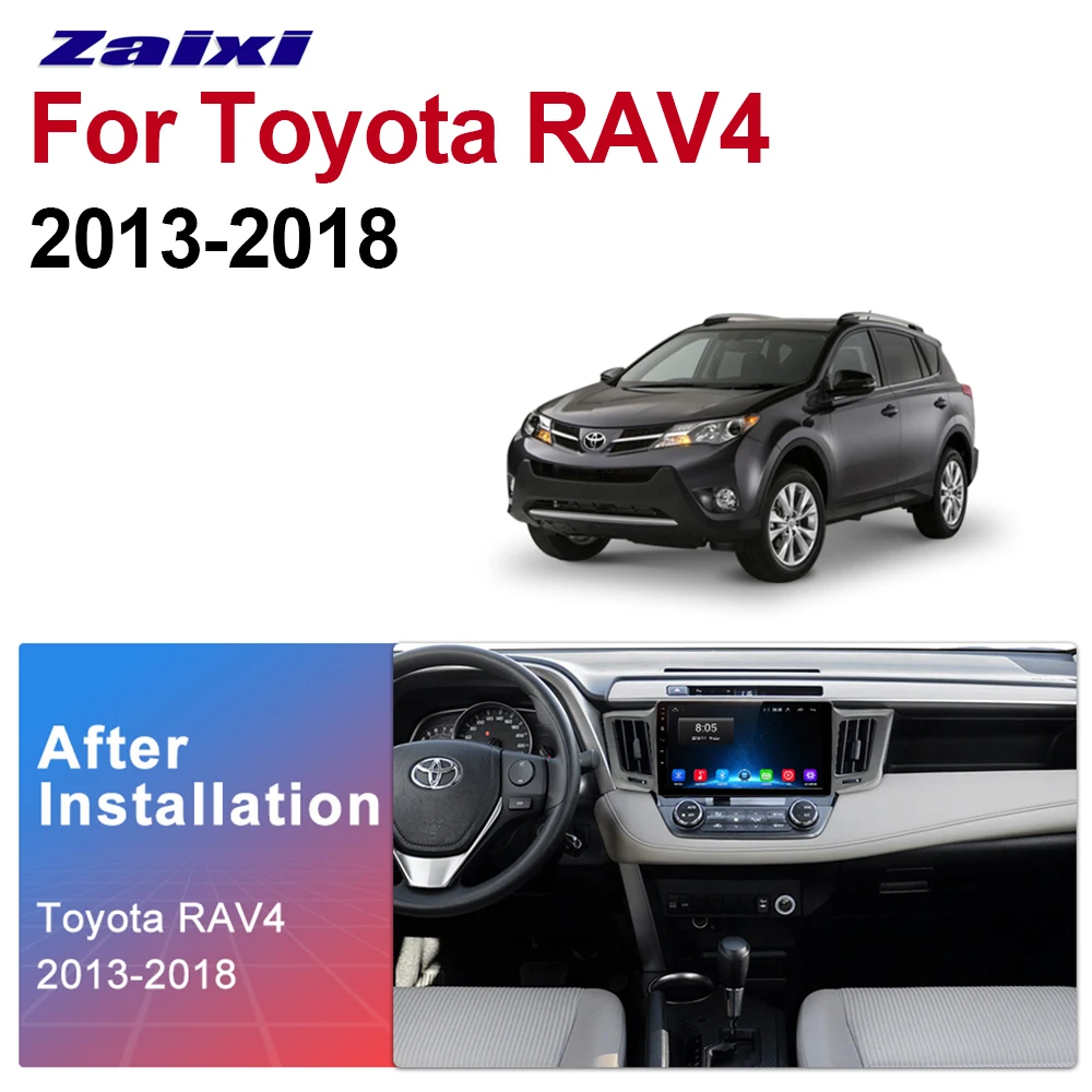 Автомобильный мультимедийный плеер ZaiXi 2 Din Android 9 Авторадио для Toyota RAV4 2013 ~ 2018 DVD GPS 8