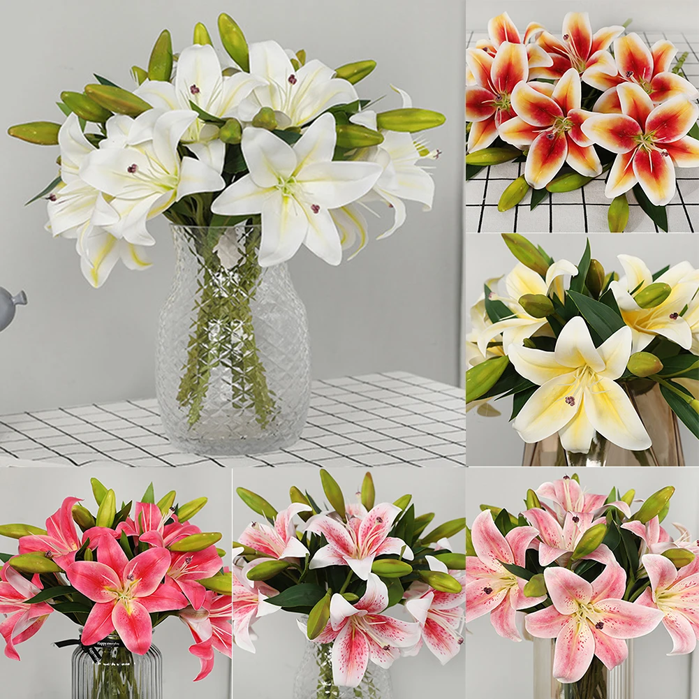 Искусственные латексные цветы свадебный букет домашний Свадебный декор для