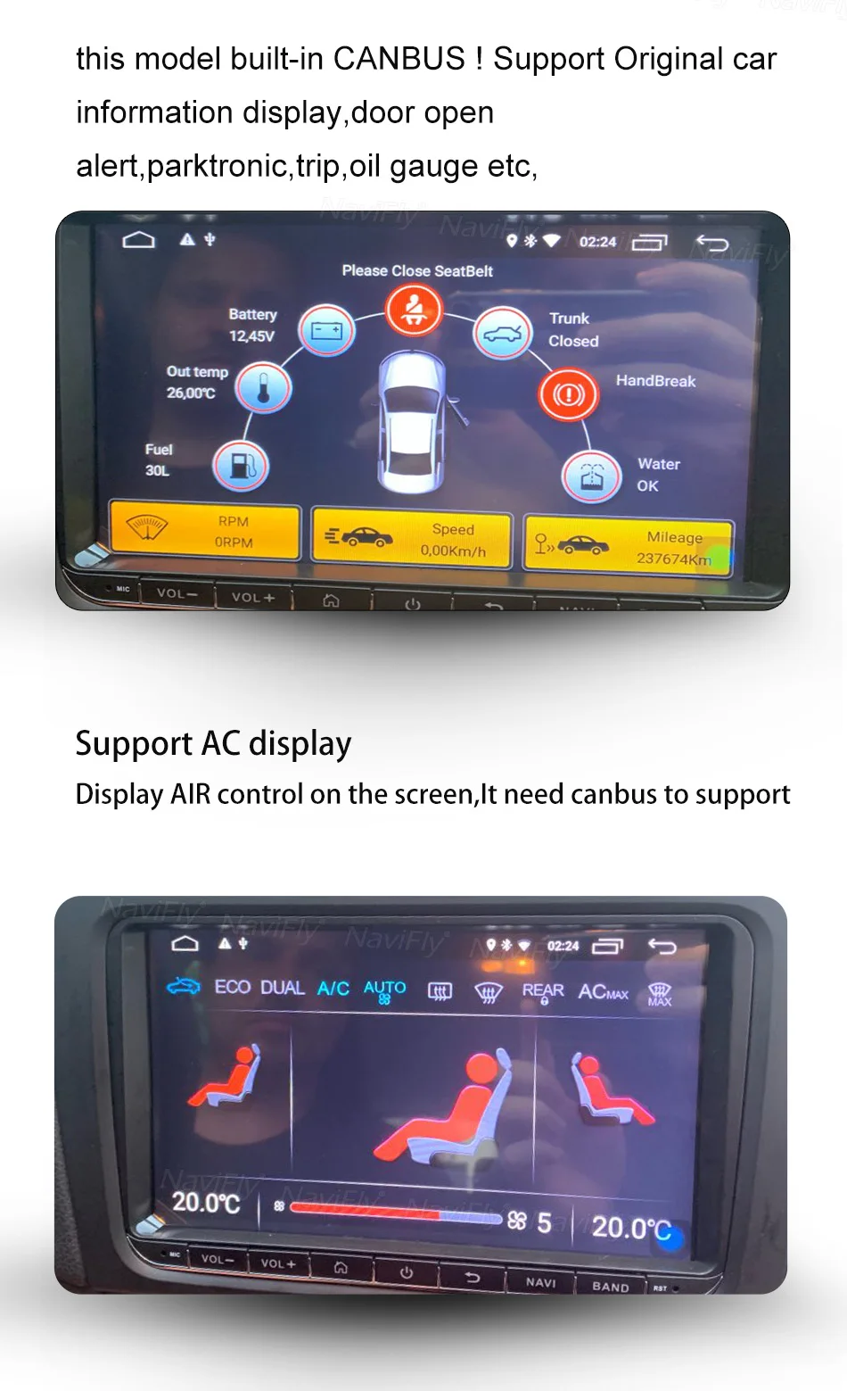 NaviFly 2 Din Android 9 автомобильный dvd gps для Volkswagen polo Passat B5 B6 B7 GOLF 5 GOLF 6 радио FM RDS 7708 IC 2 din wifi CANBUS
