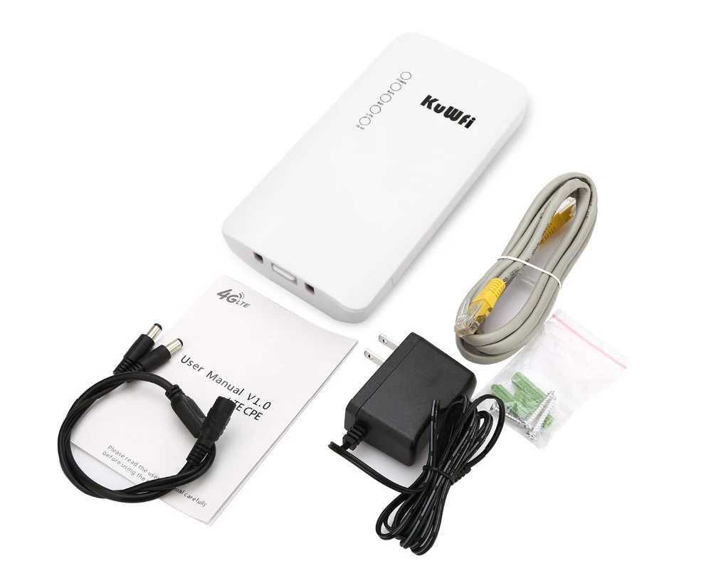 KuWFi разблокированный 150 Мбит/с 4G LTE Wifi CPE маршрутизатор, открытый водонепроницаемый CAT4 беспроводной маршрутизатор Поддержка 32 Wifi пользователей работает с ip-камерой