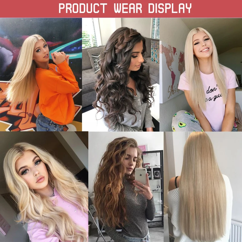 AILIADE 22 дюймов волосы для наращивания без зажима эластичный невидимый провод