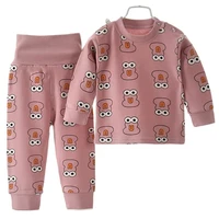 girls pajamas set boys sleepwear 2021 autumn winter cartoon cotton kids clothes thermal underwear suits 0 4y baby sets homewear