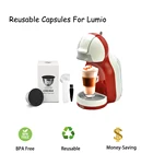 Многоразовая кофейная капсула для Lumio, совместимая с Nescafe Dolce Gusto, многоразовый фильтр, крышка из нержавеющей стали оригинального дизайна