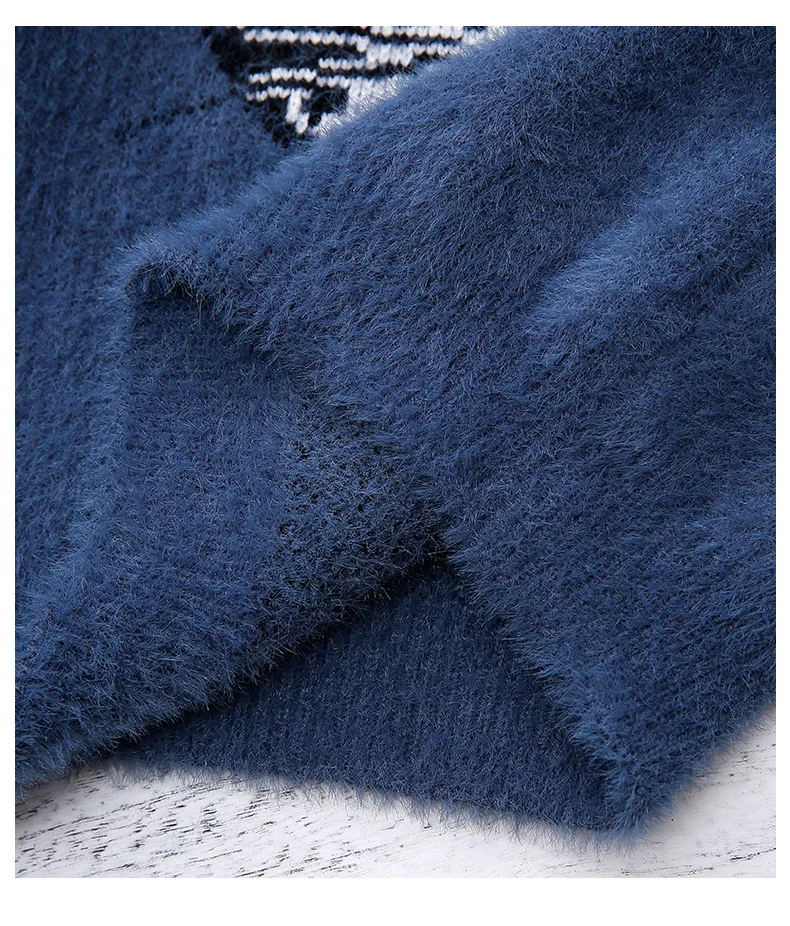 Детский толстый кашемировый свитер из норки для девочек и мальчиков вязаные