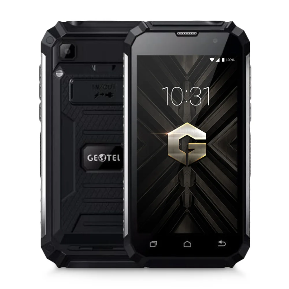 Black GEOTEL G1 5-дюймовый 3g Смартфон Android 7,0 2 Гб Оперативная память 16 Гб Встроенная память MTK6580A 4-х ядерный 1. 3g Гц водостойкий 7500 мАч мобильных сотовых телефонов - Цвет: Black
