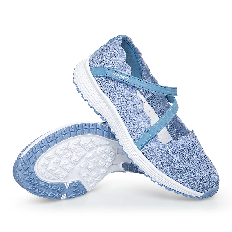 

Summer New Flying Weave Womens Flats Hollow Shoes Fresh And Cool Comfortable Slip On Casual Fashion Shoes