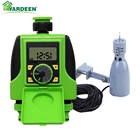 Соленоид с двумя выходами, Таймер подачи воды разбрызгиватель с клапаном, автоматический, цифровой, для сада, с датчиком дождя