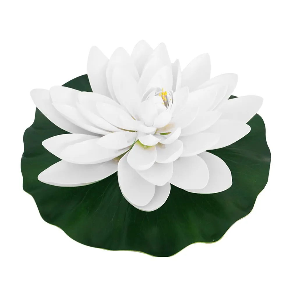 0.06W Solar LED Lotus Flower Lamp Water Resistant Light Outdoor Floating Lantern Pond Night for Garden Pool Yard | Лампы и освещение