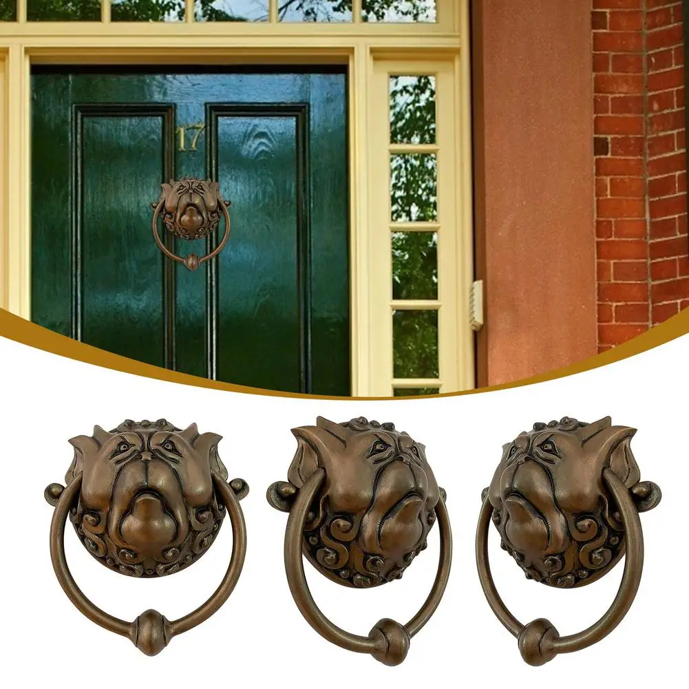 

Antique Lion Retro Door Knockers Dragon Wall Hanging Door Handle Door Decor Eye-catching Wall-Mounted Household Door Decoration