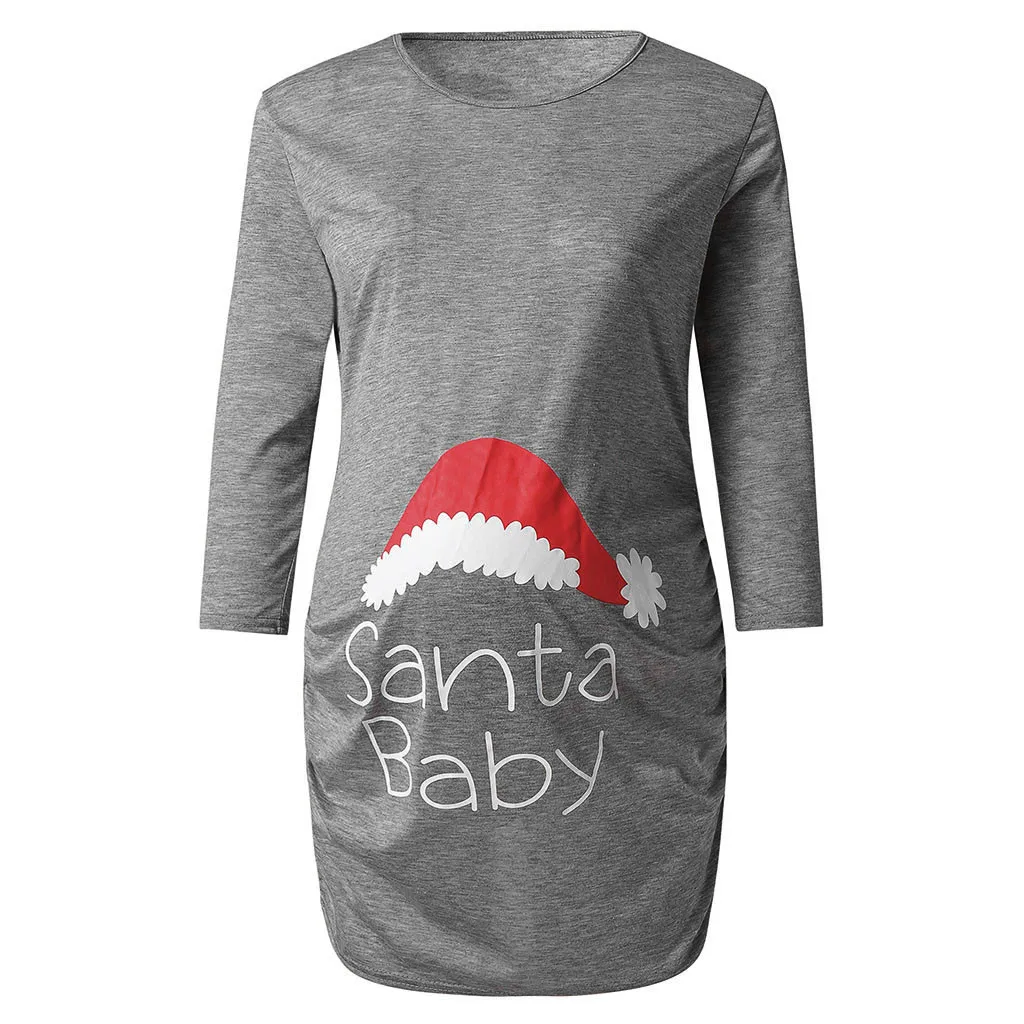 SAGACE Одежда для беременных Рождественская Женская одежда с буквенным принтом