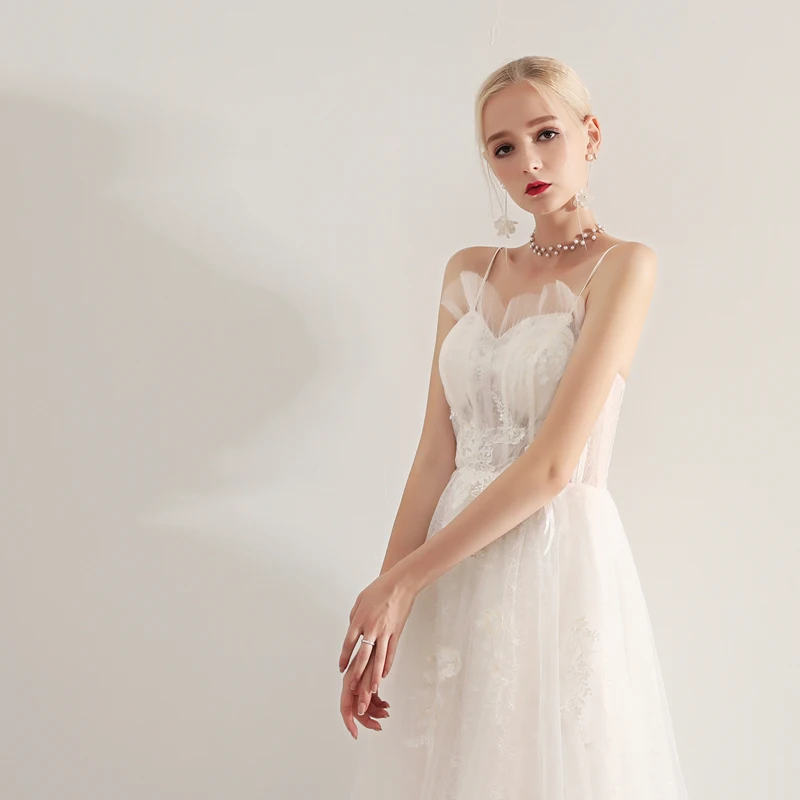 Элегантное свадебное платье Vestido de Festa appliques A-Line платье suknia slubna vestidos de novia Свадебные платья