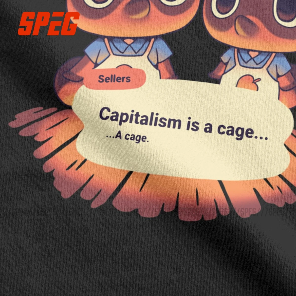 Мужские футболки капитализм-это клетка для животных пересечения границы в