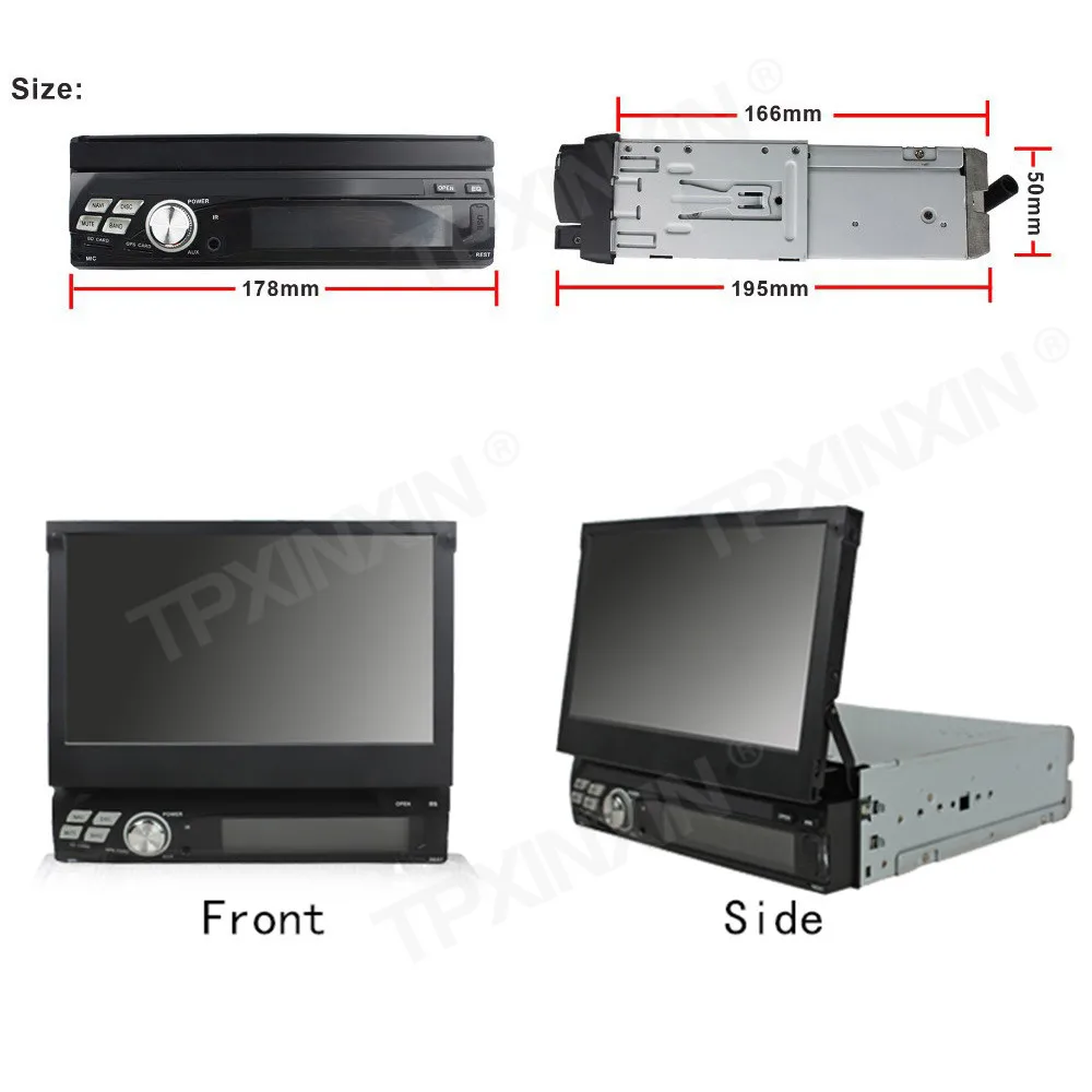 

7 inch Foldable Android 9.0 Car GPS navigation For VW/Toyota/Nissan/Ford/KIA/Hyundai/BMW 1 Din Radio Universal Multimedia Player