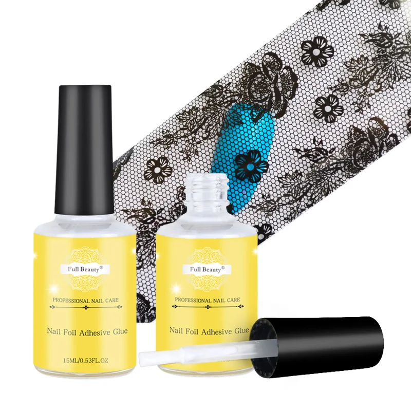 Клей для нейл арта 15 мл клейкая пленка переводная фольга бумажные наклейки Гель