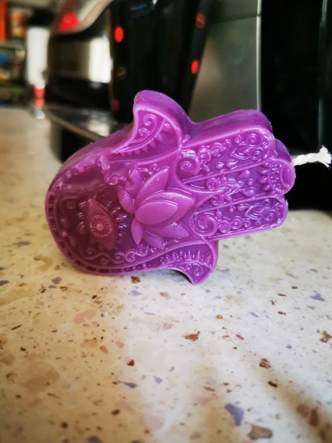 PRZY QT0122 хамса лотос в ладони силиконовые формы для мыла khamsah DIY силиконовые формы для изготовления мыла рука фатимы талисман плесень