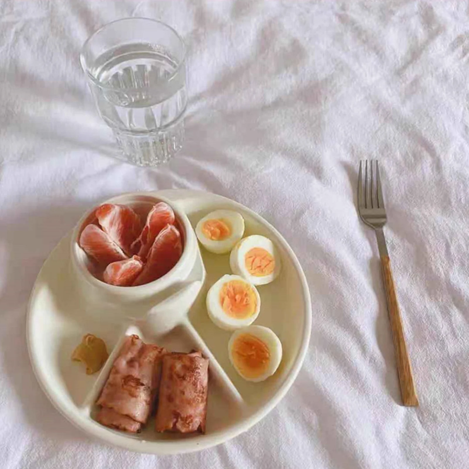 Портативная тарелка для завтрака поднос пикника контрольная здорового питания