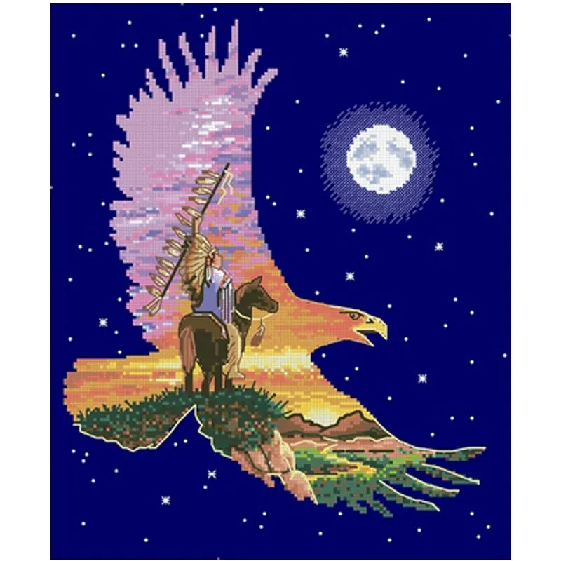 

Набор для вышивки крестиком Eagle Spirit, 11CT 14CT 18CT, наборы для рукоделия, домашний декор