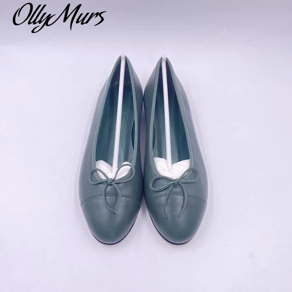 

Ollymurs 2021 New Fashion Women's Shoes Genuine Leather Flats Luxury Brand Design Ballet Shoes Comfortable Round Toe Shoes