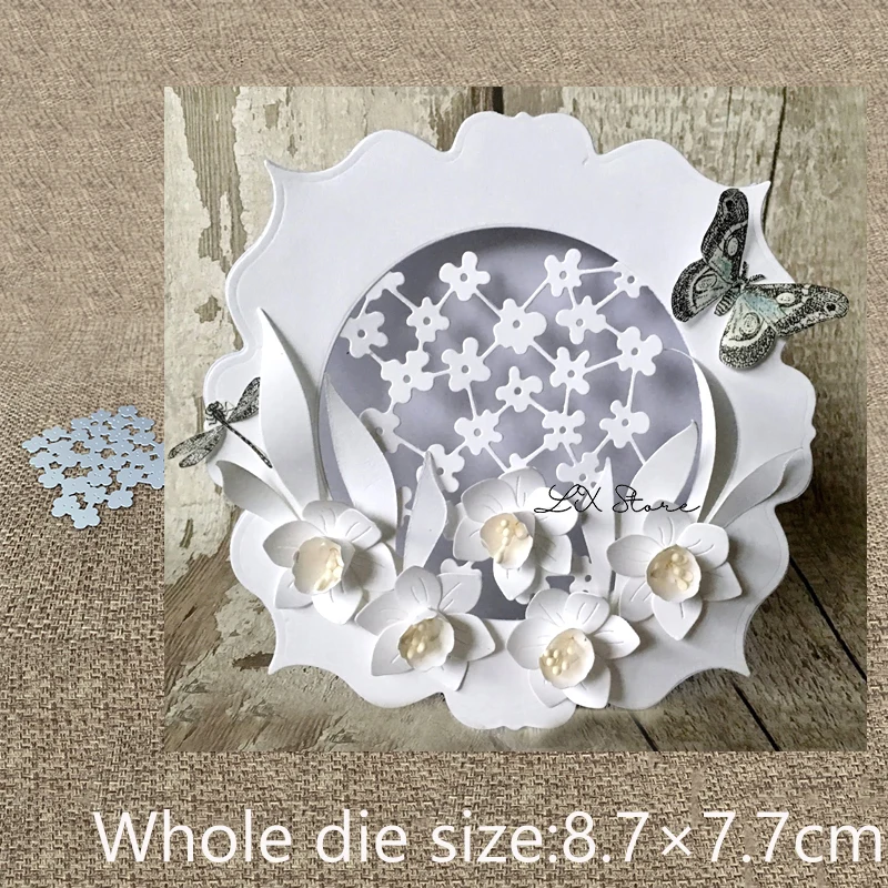 

New Design Craft Metal die cuts Cutting Die flower ornament background scrapbooking Album Paper Card Craft Embossing die cuts