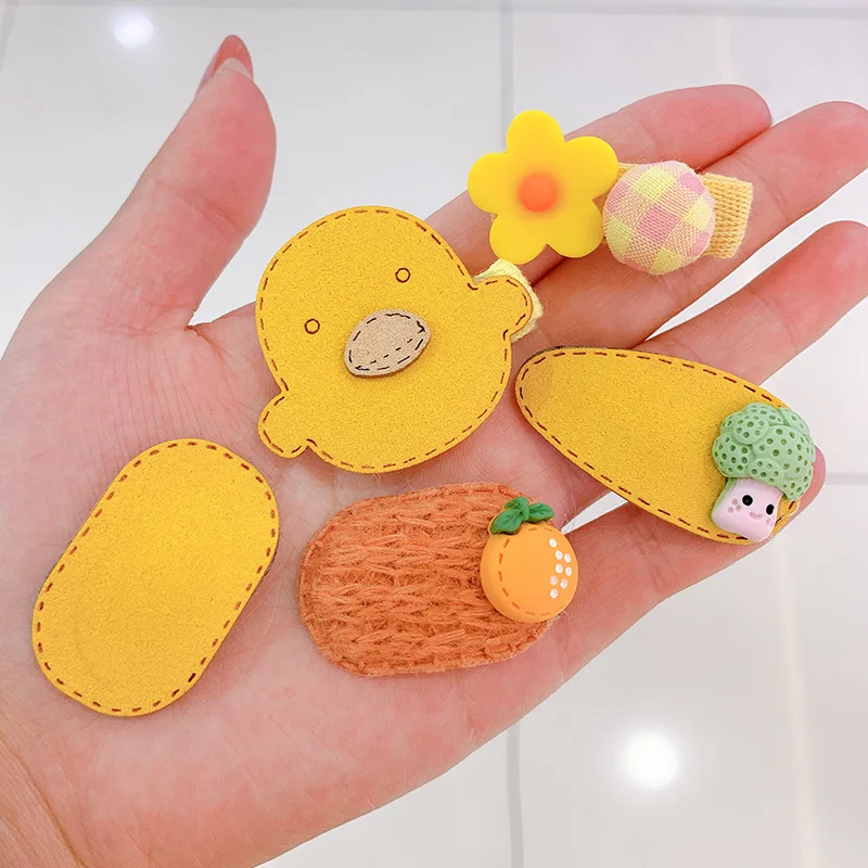 

7/8 PCS/Set Girls Hair Claws Cute Colorful Cartoon Pattern Small Women Hairpins Fashion Hair Clips Hair Accessories Ornament