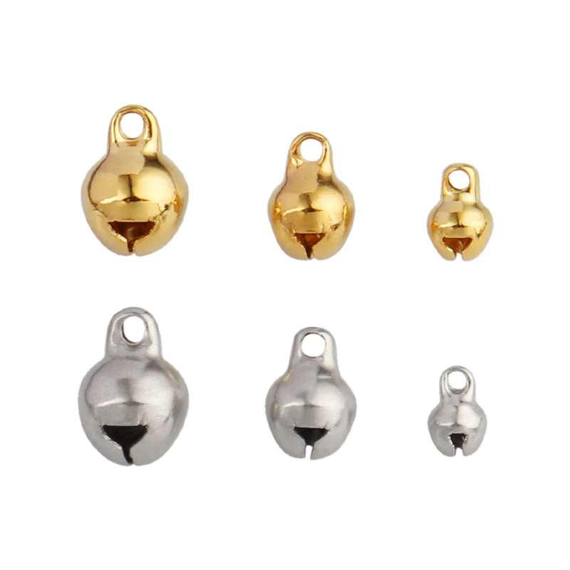 5-10mm 20Pcs Iron Jingle Bells Pendants Hanging Christmas Tree Ornaments Beads Small Jingle Bells Christmas Decoration Gifts