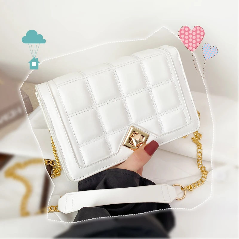 

Women's Shoulder Bags Fashion Lady Purse Crossbody Bag For Women 2021 PU Flap Vintage Messenger Bags Chain Bag For Girl
