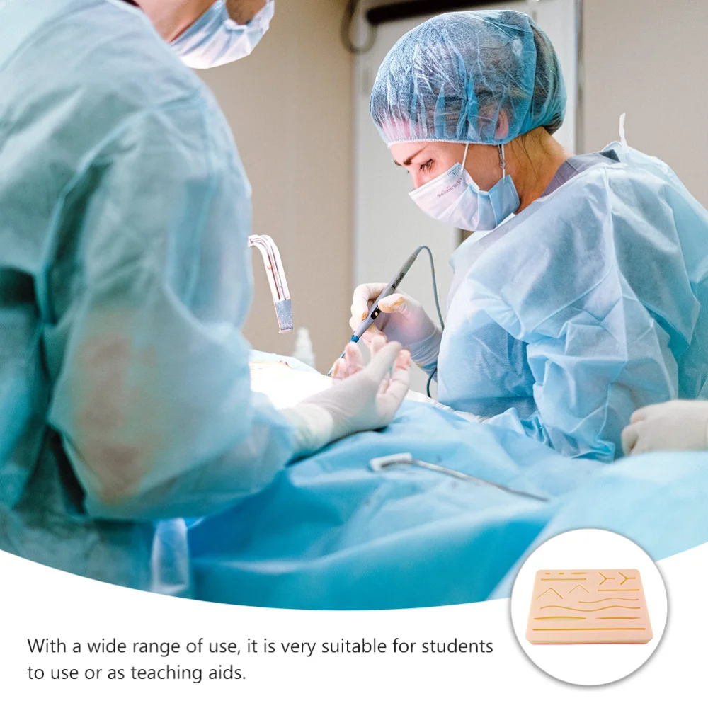 

1pc Realistic Suture Training Supplies Silicone Suture Artificial Skin Module