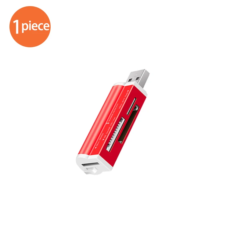 red USB 2,0 Micro SD кард-ридер для Micro SD карты TF карта адаптер Plug and Play для ноутбука настольного ПК - Цвет: red