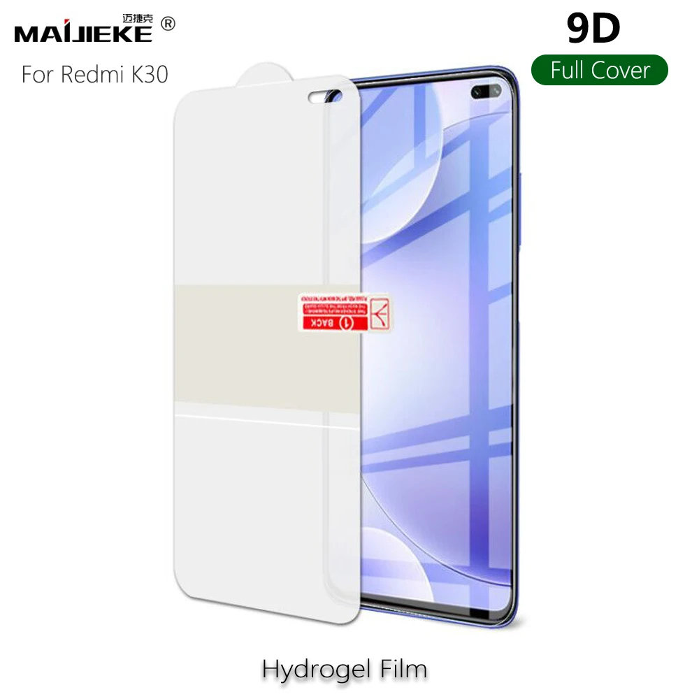 

Full Cover Front Hydrogel Film for Xiaomi redmi K40 Pro K30 5g Note 9T 8T 8 pro note 7 pro k20 pro mi 9t 9 se Screen Protector