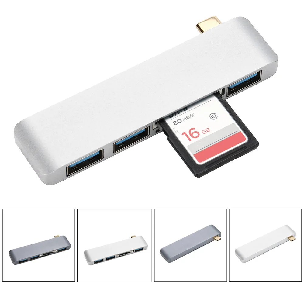 Кард ридер Портативный высокоскоростной портативный алюминиевый type C USB 3 0 в 1