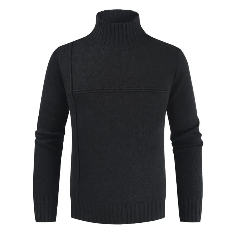 Мужской свитер с длинным рукавом Helisopus однотонный Повседневный приталенный