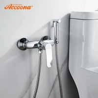 accoona toilet hand held bidet faucet anal shower head kit portable ceramic valve bathroom sprayer jet tap holder hose a33117