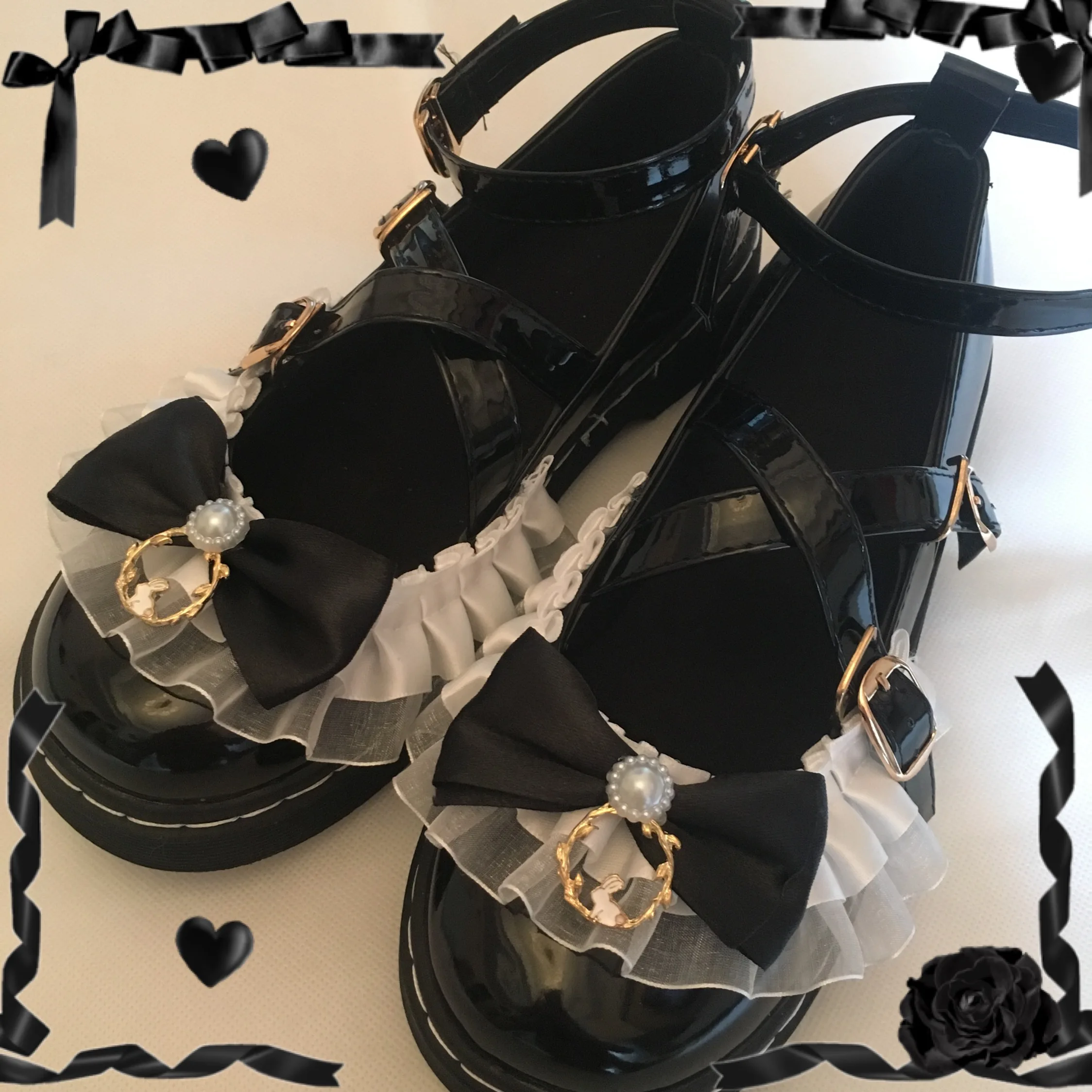 Японские сладкие лолита-туфли винтаж, круглый носок, толстая подошва, женские туфли с кружевной бантом, перекрестная бандажная застежка, кавайный лоли-косплей.