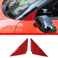 for nissan gtr r35 2008 2016 front a pillar triangle decorative sticker real carbon fiber 2 piece set %ef%bc%88red%ef%bc%89 car accessories