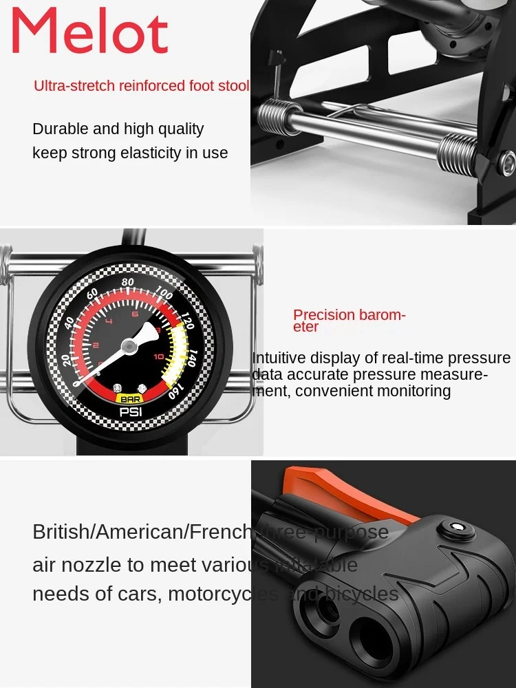 

Vehicle Air Pump Car Air Pump Portable Car Pedal Tire Pedal Double Cylinder Air Filling Tire Pump