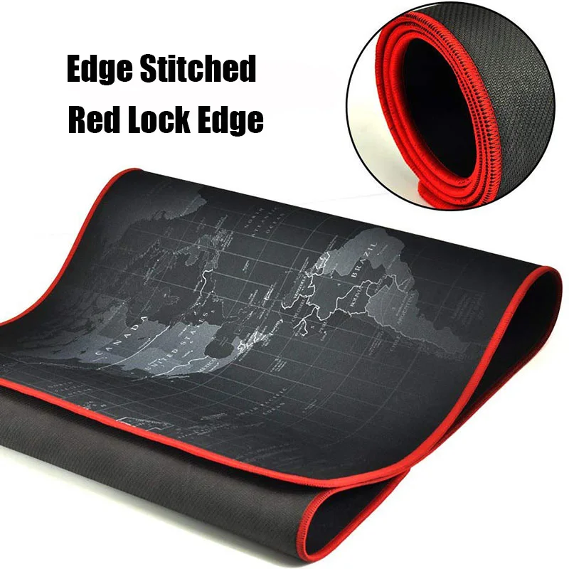 Большой коврик для мыши Карта мира красный замок геймер большая компьютерная