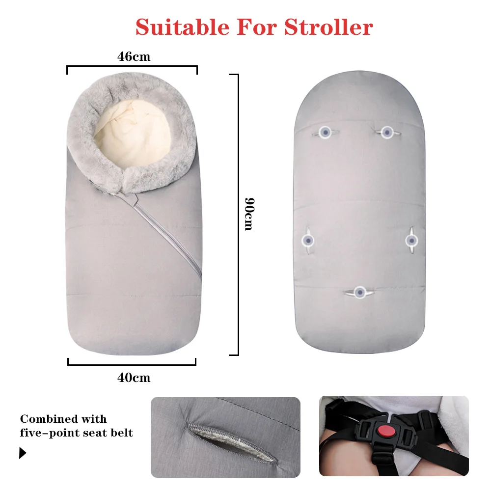 Детские спальные мешки зимний конверт в коляске для новорожденных кокон