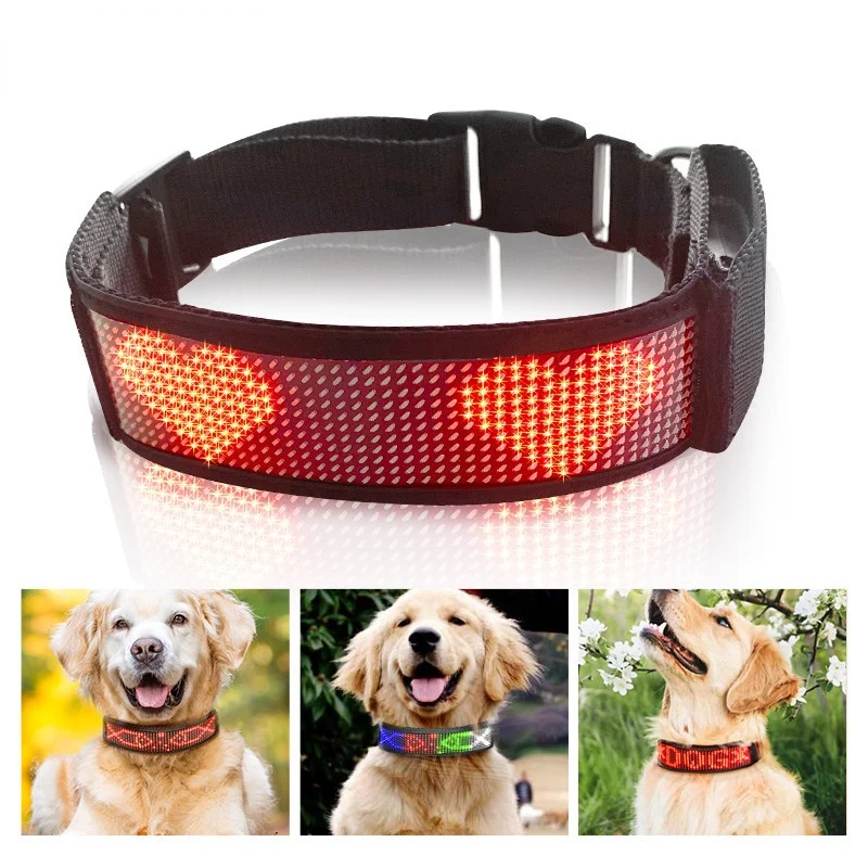 Collar antip&eacute;rdida con pantalla LED para perros y gatos, accesorio con Bluetooth, env&iacute;o gratuito-0