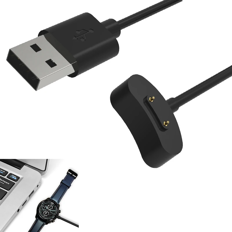 

Smartwatch Dock Charger Adapter USB Fast Charging Cable Cord Wire for Ticwatch Pro 3/LTE Sport Smart Watch Pro3 Accessories