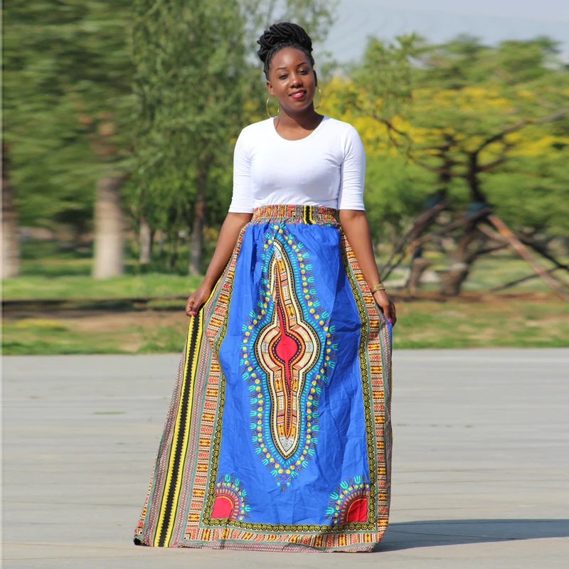 Африканская Дашики Женская юбка в этническом стиле традиционная длинная с