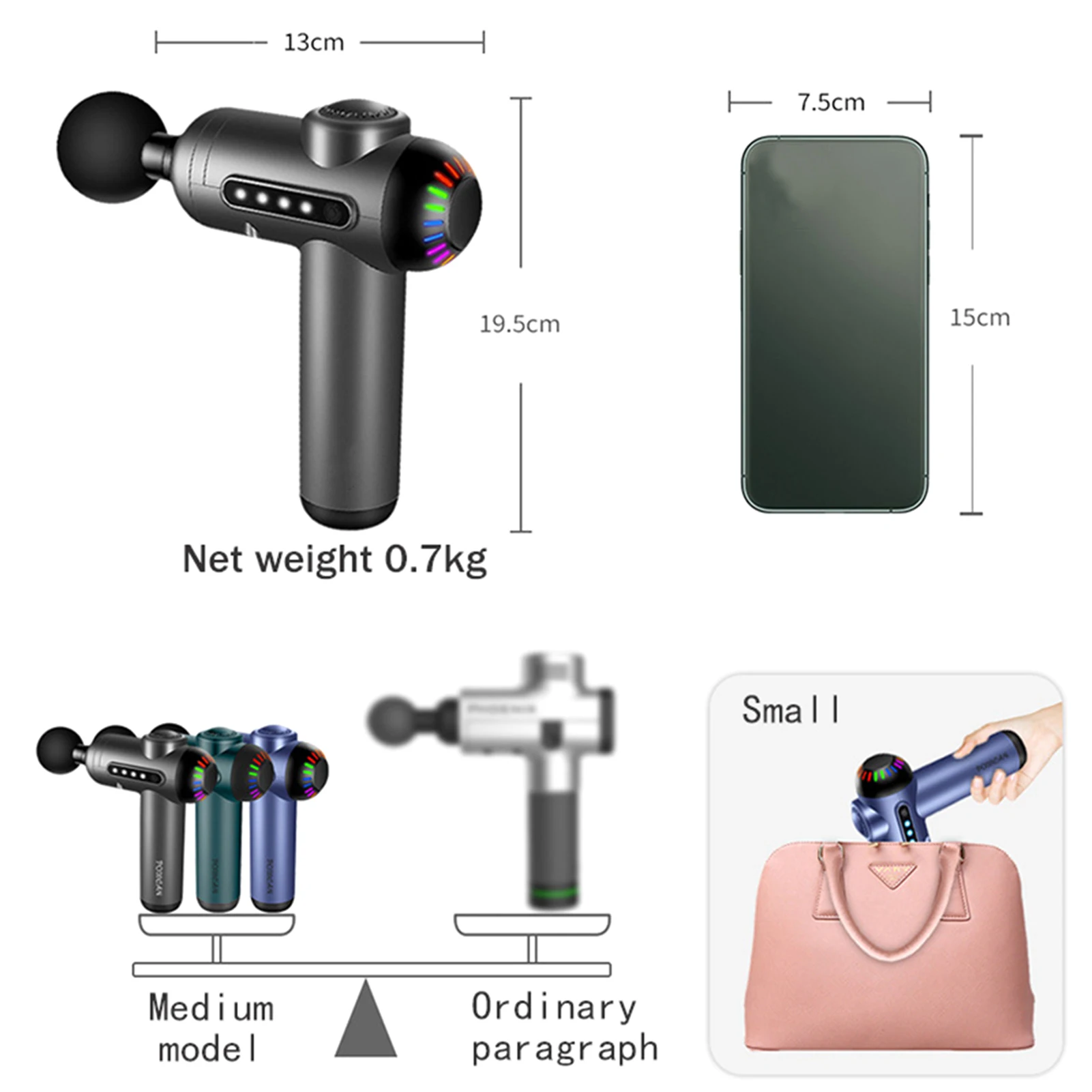 

Professional Massage Gun Deep Tissue Percussion Muscle Massage Pain Relief Mute Electric Sport Massager Exercising Relaxation