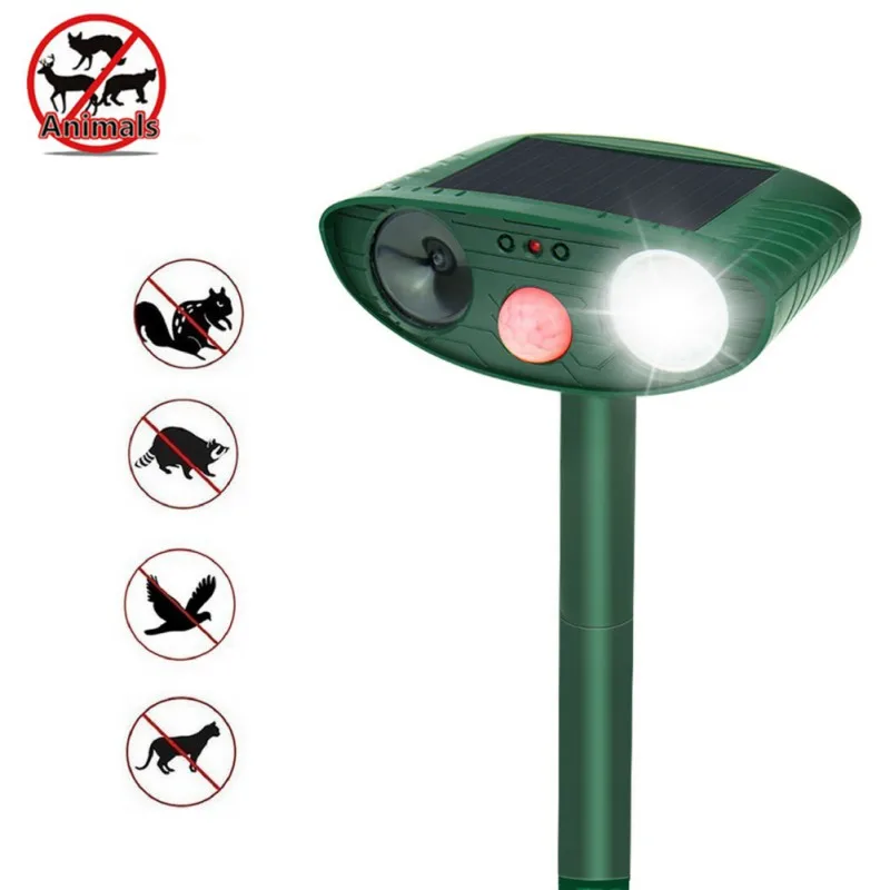 

Solar infrared burst ultrasonic drive cat dog electronic sound wave animal drive Garden use..