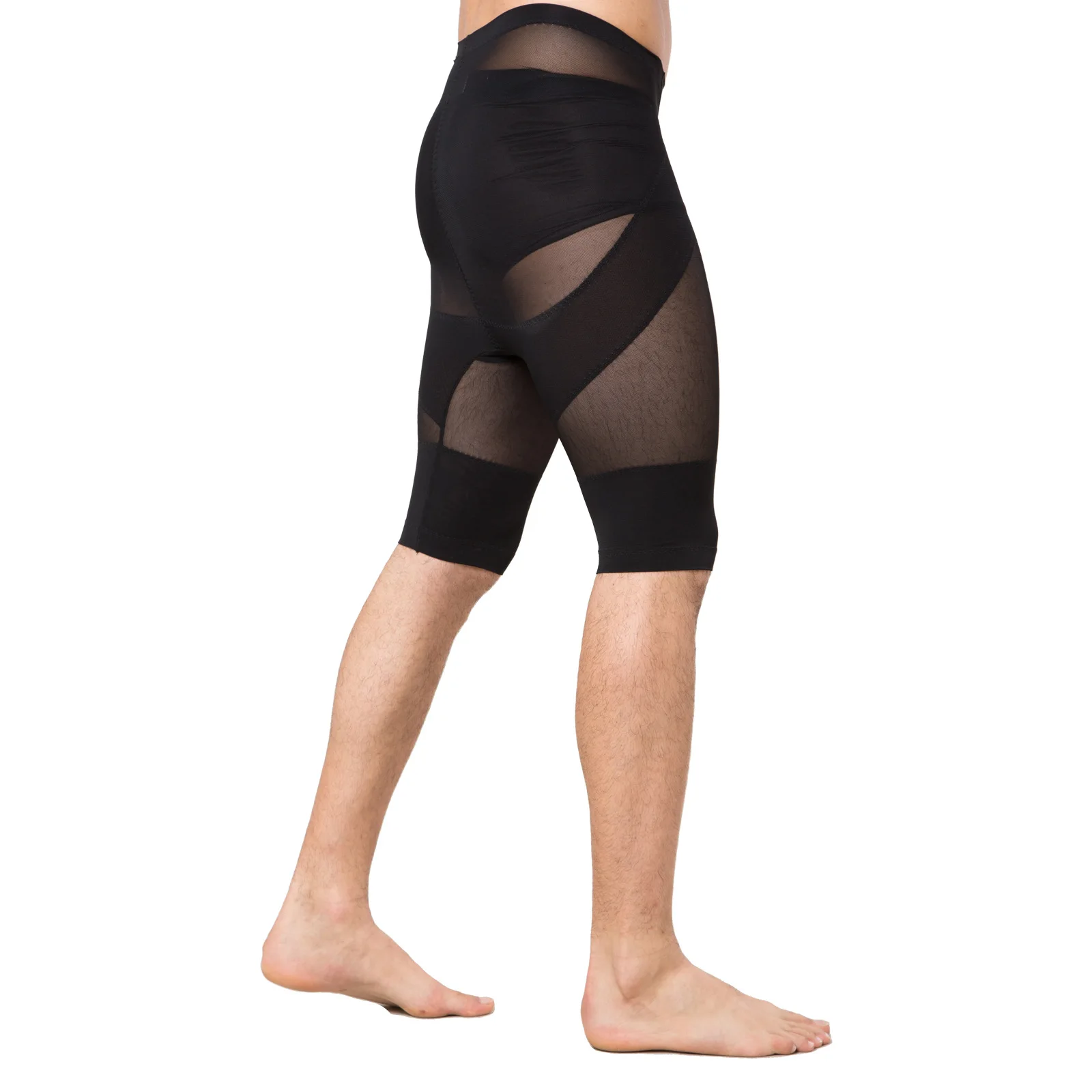 

Mesh Sculpting Five-point Pants, Buttocks, Legs and Abdomen, Men's Waist Shaping Pants, Abdomen, Strong Compression Tights