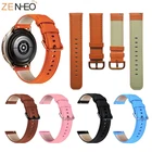 Ремешок кожаный для Samsung Galaxy Watch Active 1 2 4044 мм3 41 мм, оригинальный браслет для смарт-часов Huawei GT 2 42 мм, 20 мм