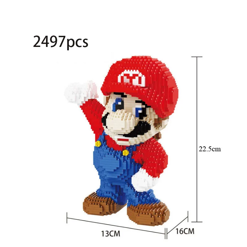 

2497pcs 21801 Super Mario Block Diamond Micro Particle Spell Inserting Plastic Building Blocks Kits Toys for Children Gifts
