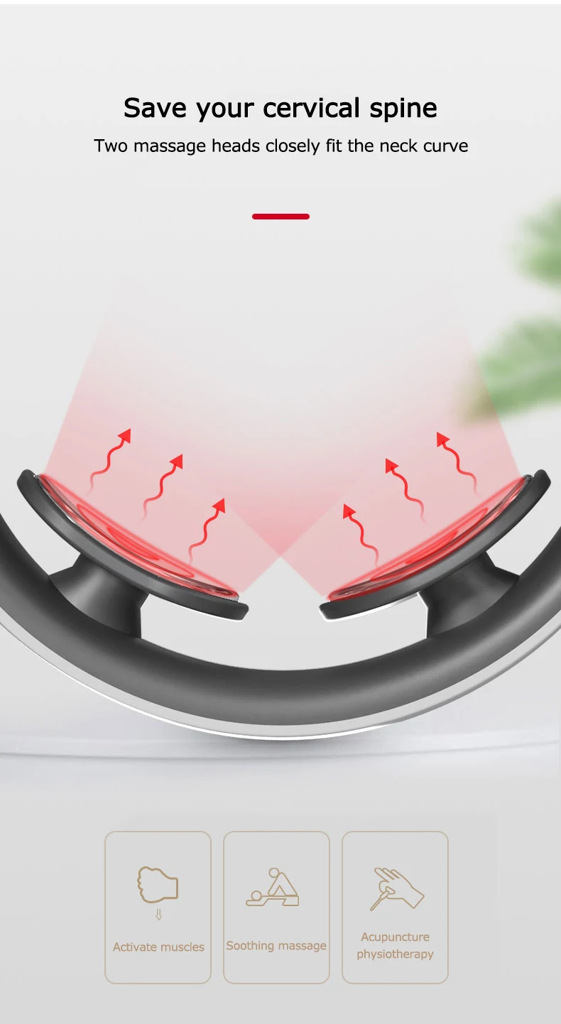 Умный шейный массажер Электромагнитная Вибрация защита для шеи и плеч уход за