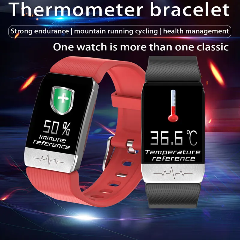 Смарт браслет для фитнеса 2020 с мониторингом температуры ЭКГ пульса здоровья