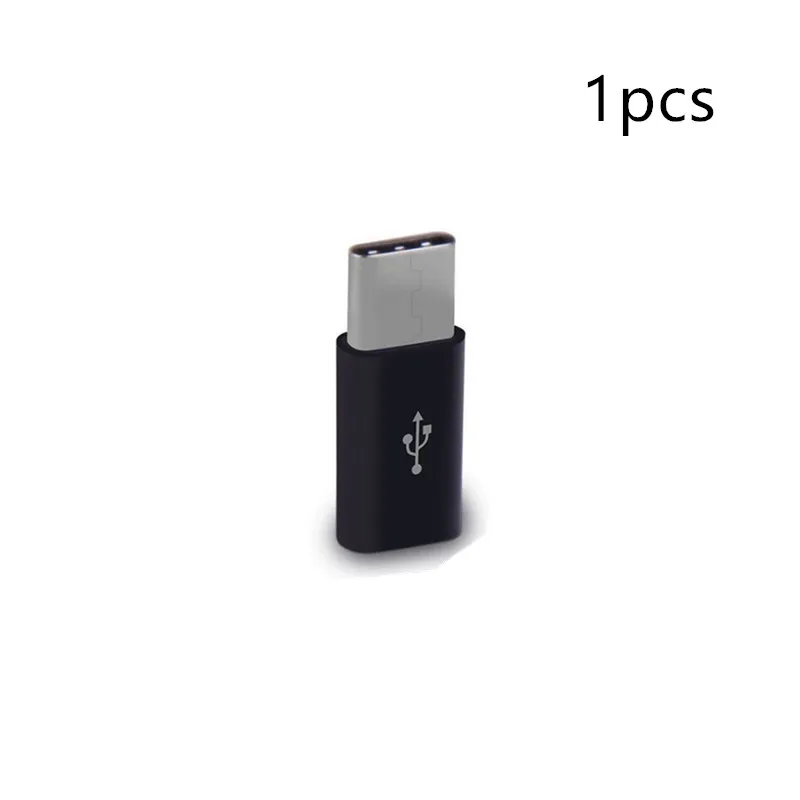 1pcs(Black) Для Android type-c к Micro USB адаптеру type-c интерфейс для мобильного телефона кабель передачи данных зарядный конвертер авто крепеж - Название цвета: 1pcs(Black)
