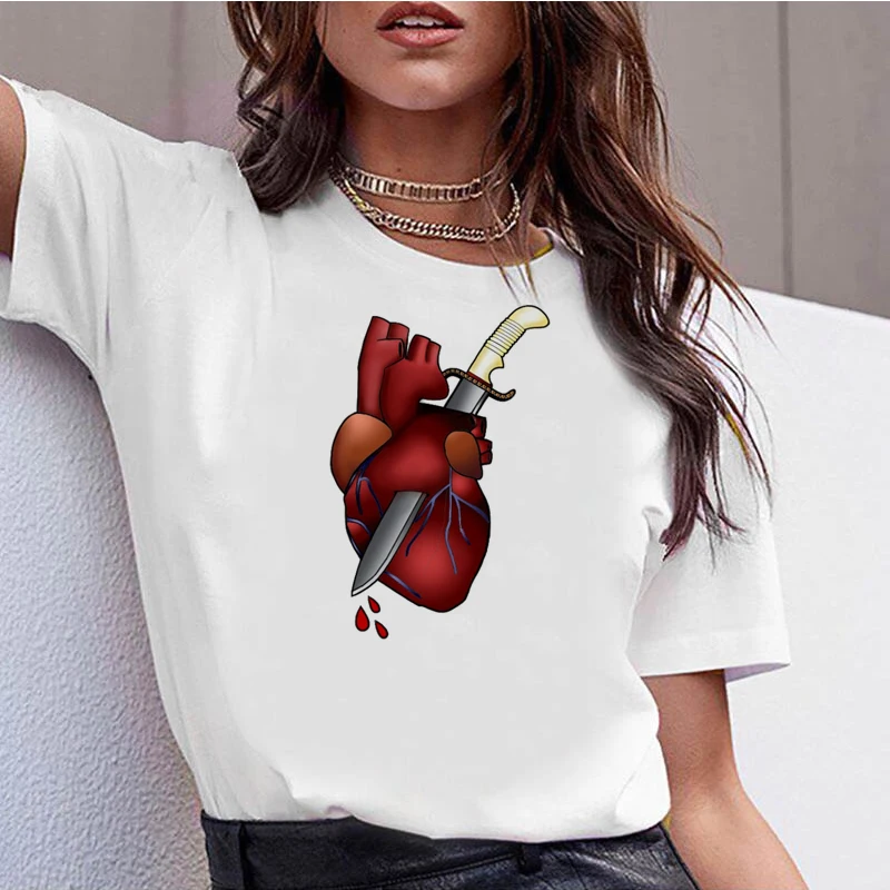 662282 _ футболка Повседневная с круглым вырезом и короткими рукавами женская