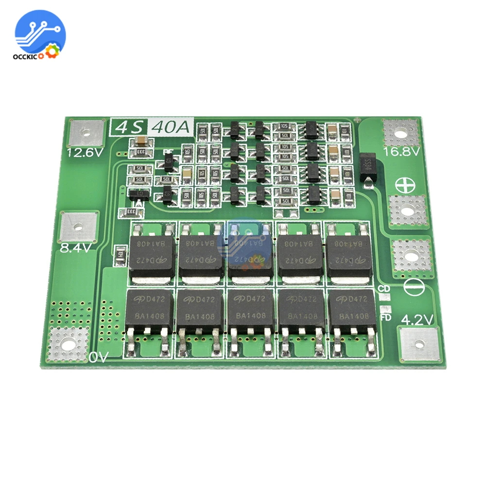 BMS 3S 4S 25A 30A 40A 60A Защитная плата зарядного устройства для литий ионных литиевых